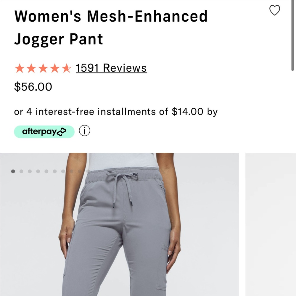 Jaanuu Womens XS Petite Scrub Bottom Pants Grey